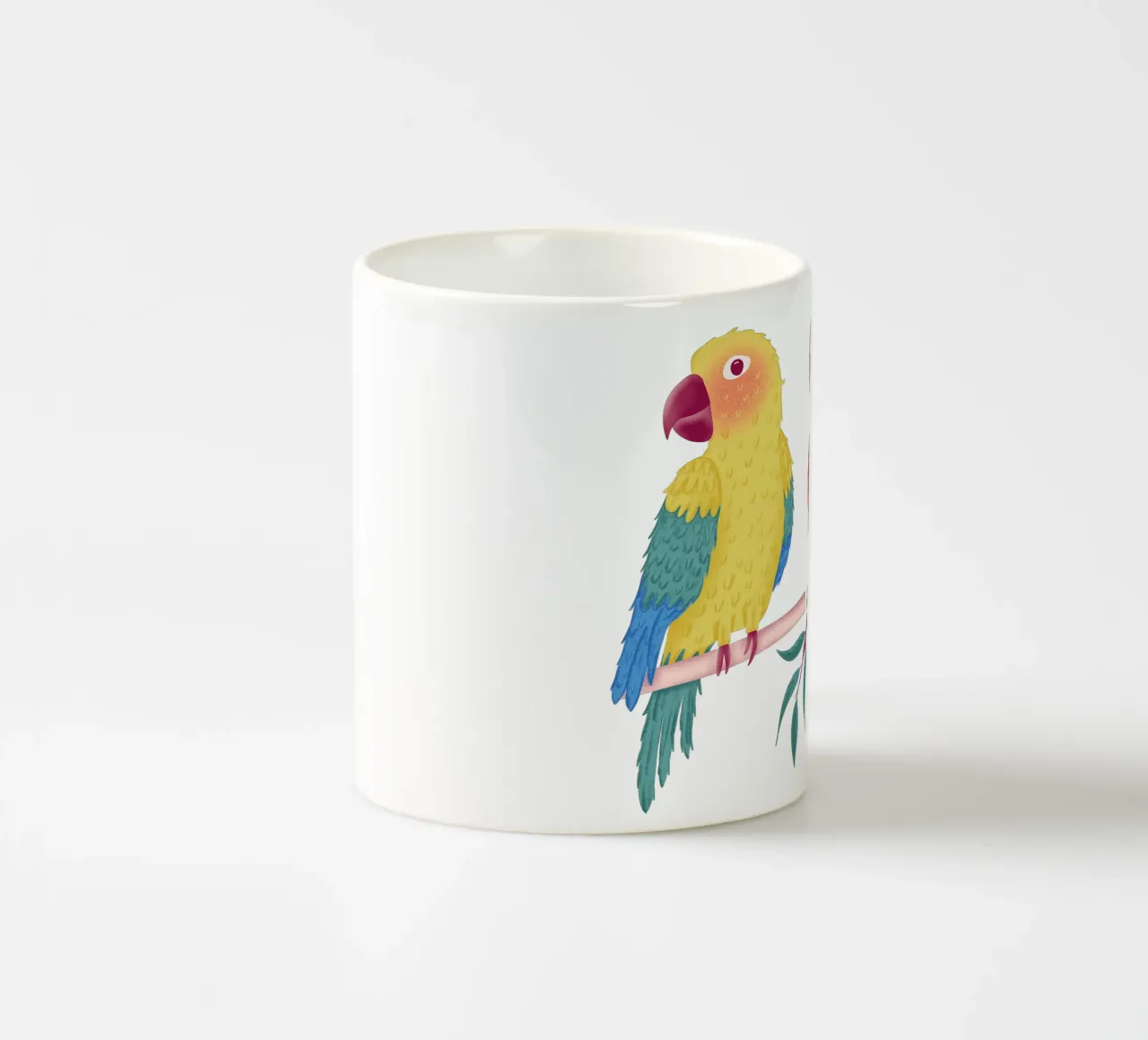 Pappagalli colorati tazza in ceramica da nicigabrieldesigns