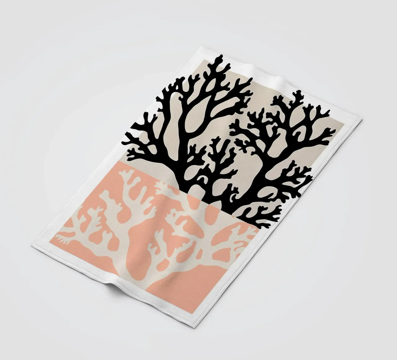 Coral (Peach) coperta in pile da treechild
