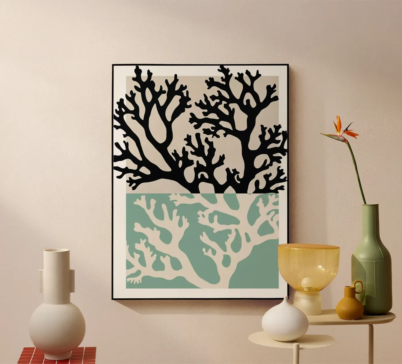 Coral (Mint) Acryl-Glas von treechild