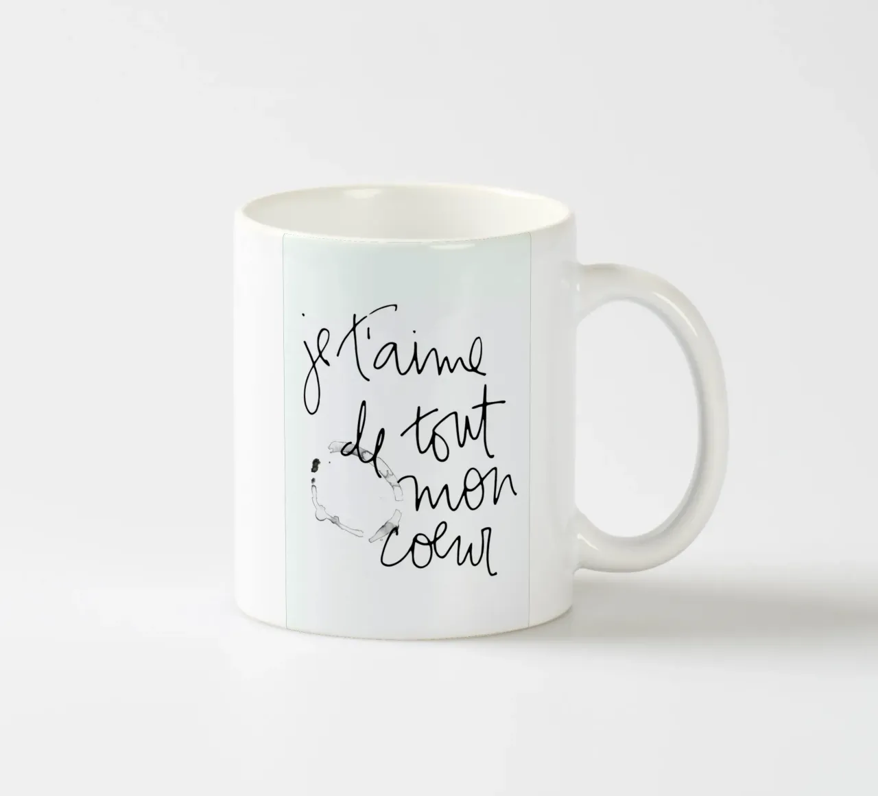 Je t'aime tazza in ceramica da Kristen Polsinelli