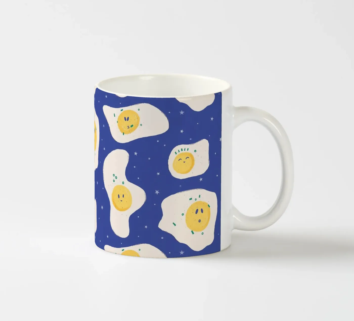 Breakfast eggs ceramic mug by nicigabrieldesigns
