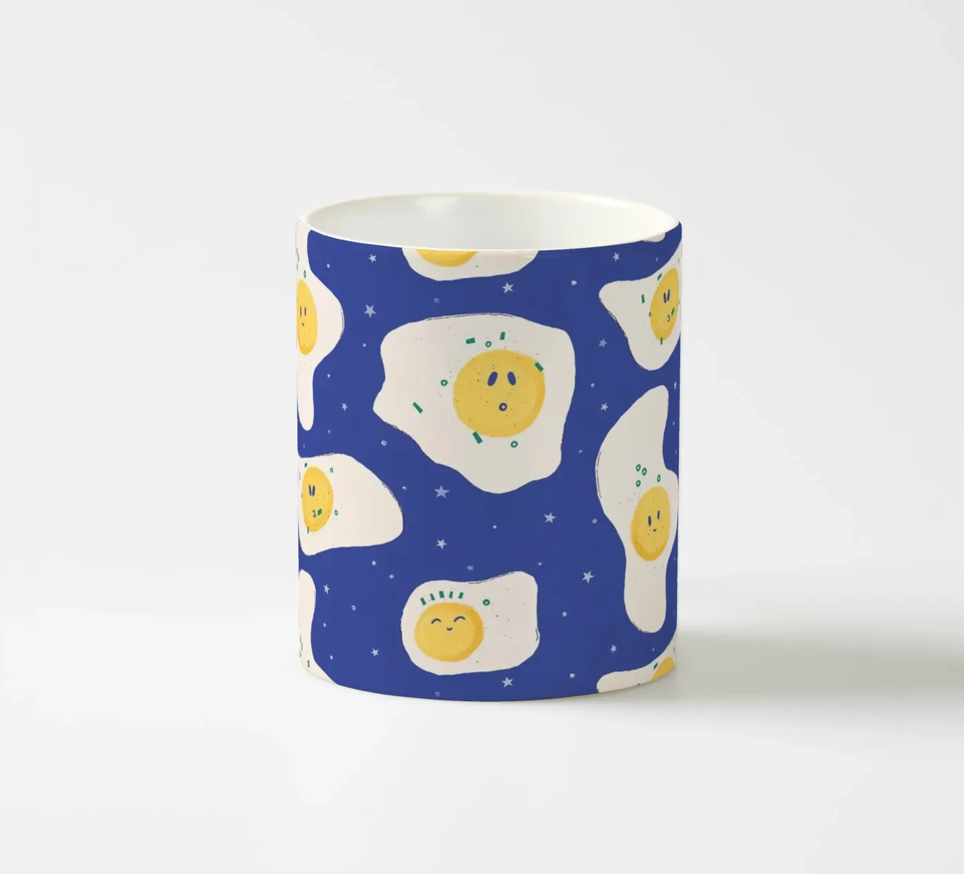 Breakfast eggs ceramic mug by nicigabrieldesigns