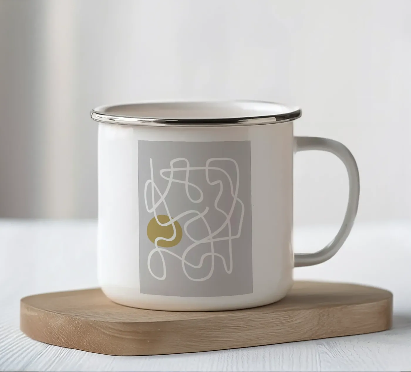 Scribbles 1 enamel mug by Studio Memb