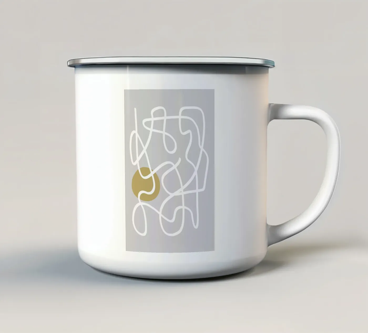 Scribbles 1 enamel mug by Studio Memb