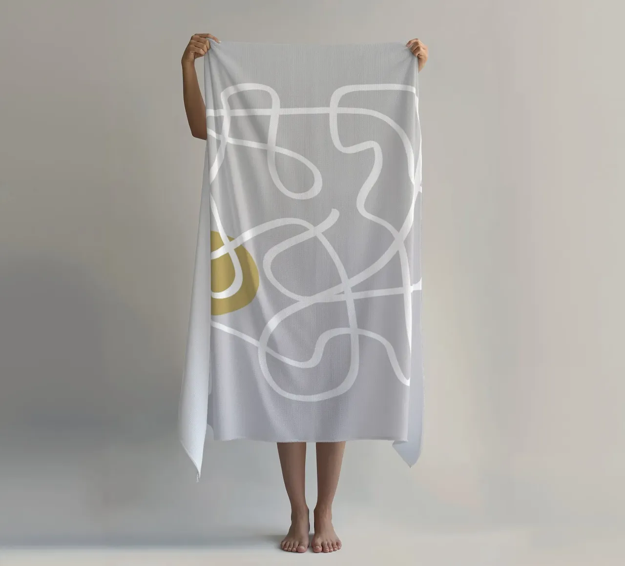 Scribbles 1 strandhanddoek van Studio Memb