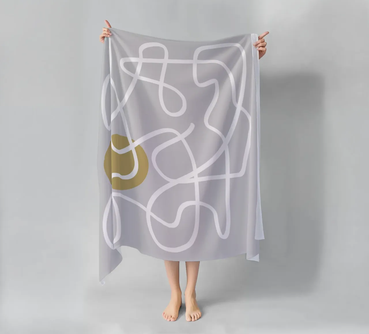 Scribbles 1 strandhanddoek van Studio Memb