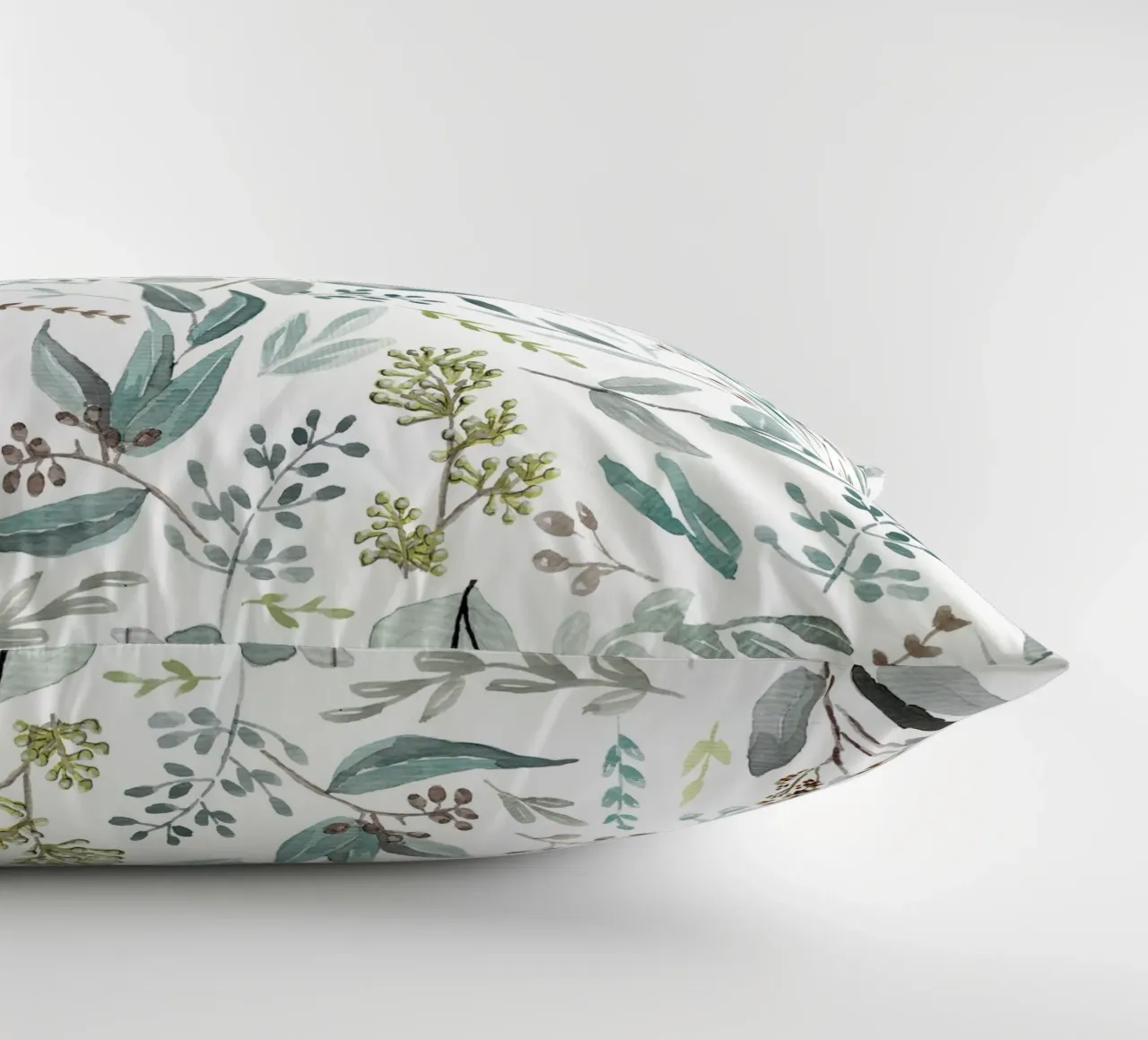 Eucalyptus Leaves Boho Pattern cuscino da anisillustration