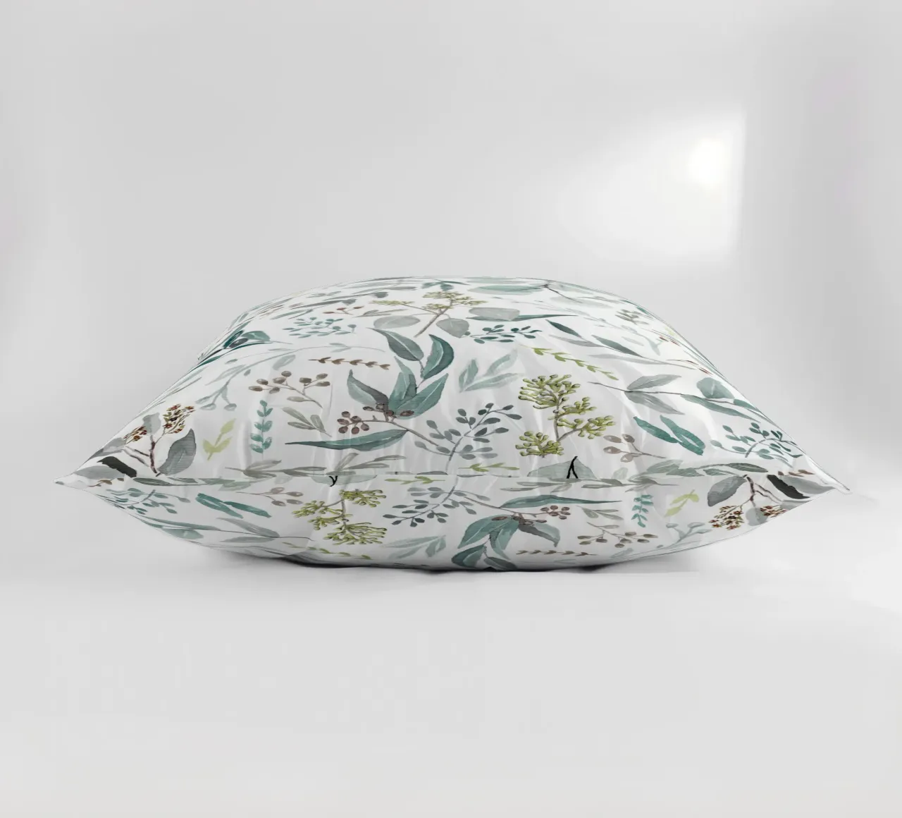 Eucalyptus Leaves Boho Pattern Kissen von anisillustration