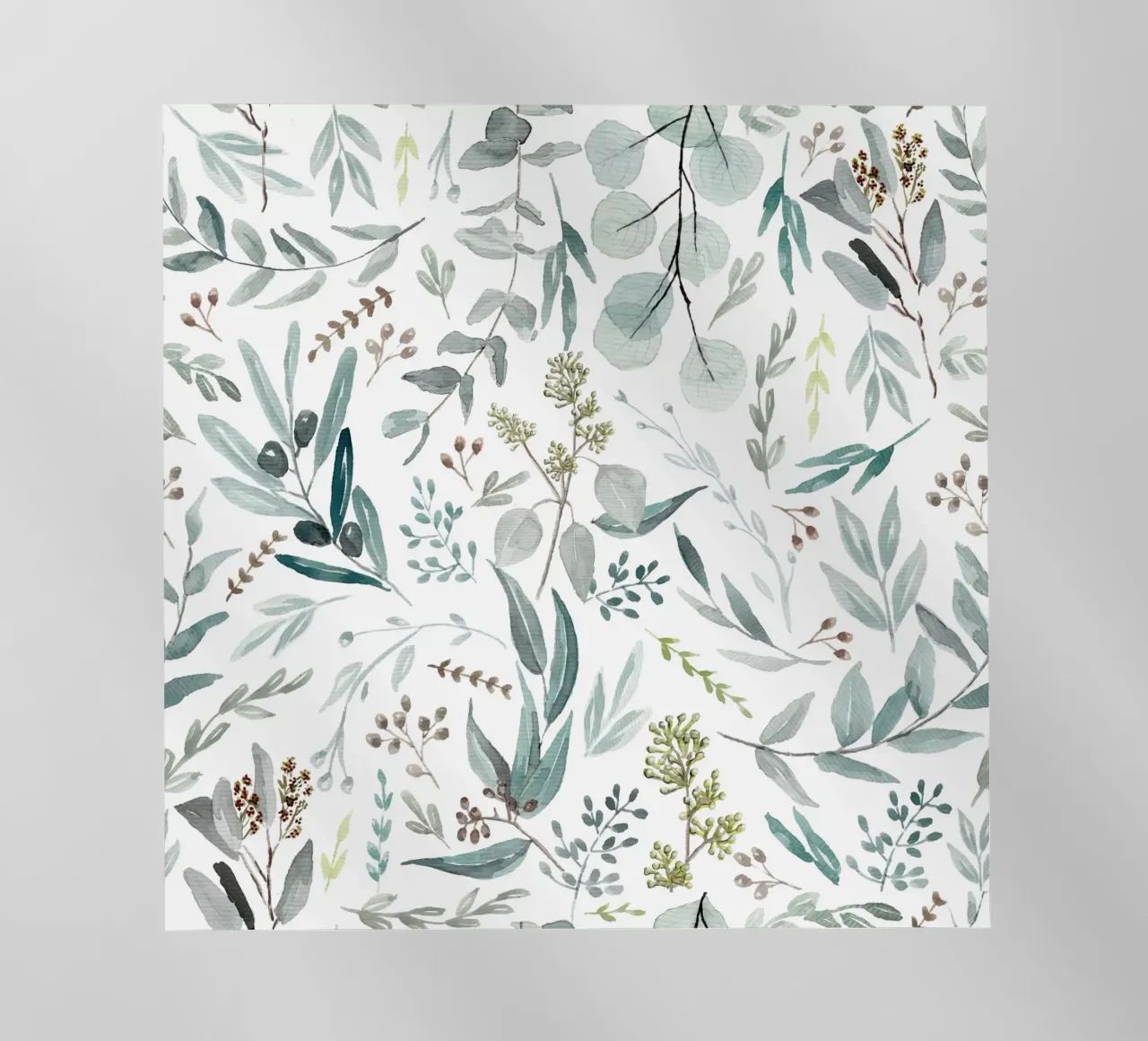 Eucalyptus Leaves Boho Pattern pellicola backlit da anisillustration