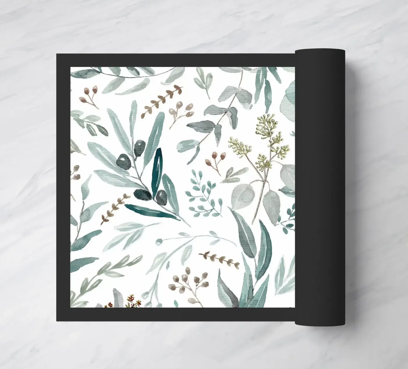 Eucalyptus Leaves Boho Pattern zerbino da anisillustration