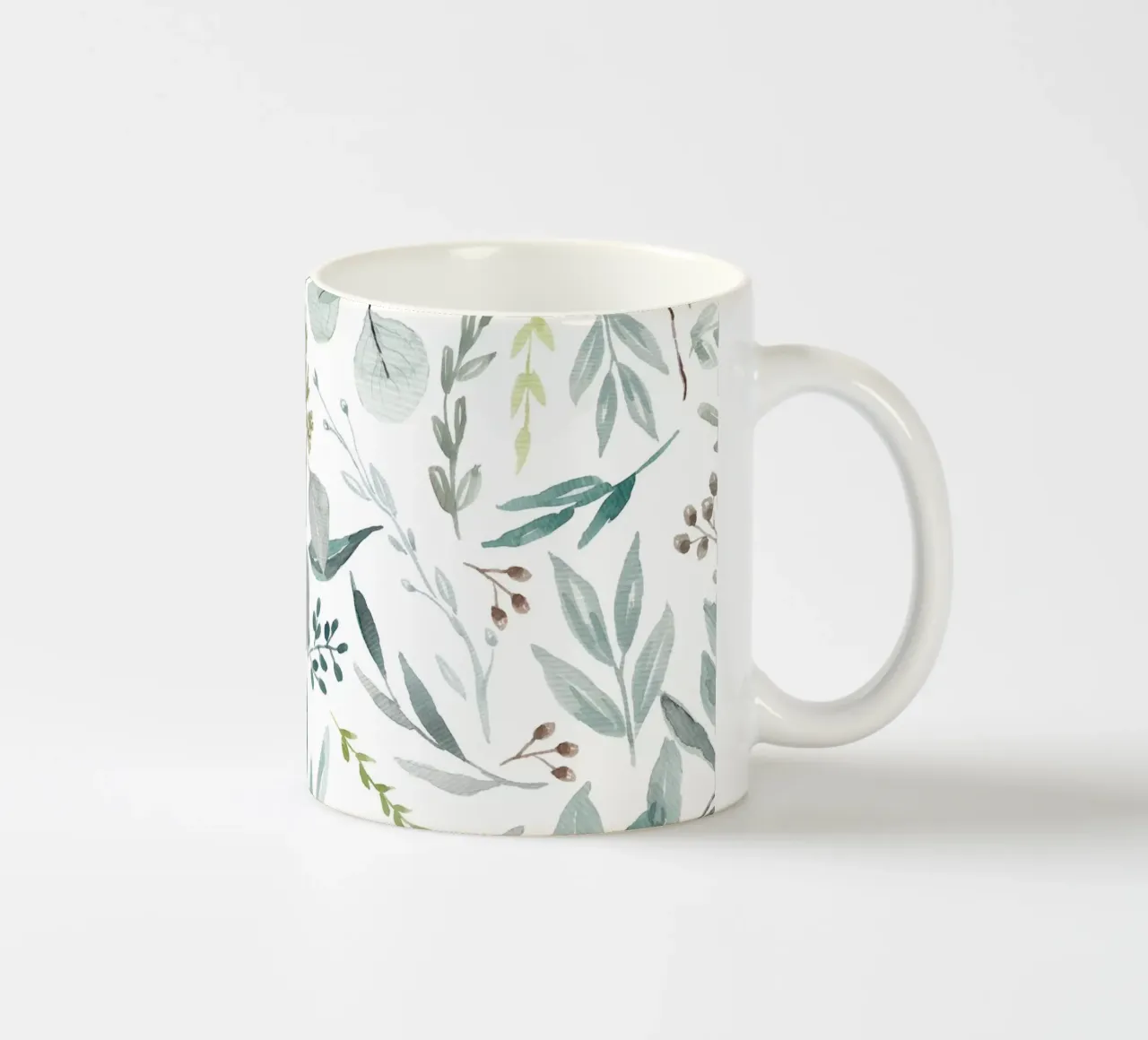 Eucalyptus Leaves Boho Pattern mug en céramique de anisillustration