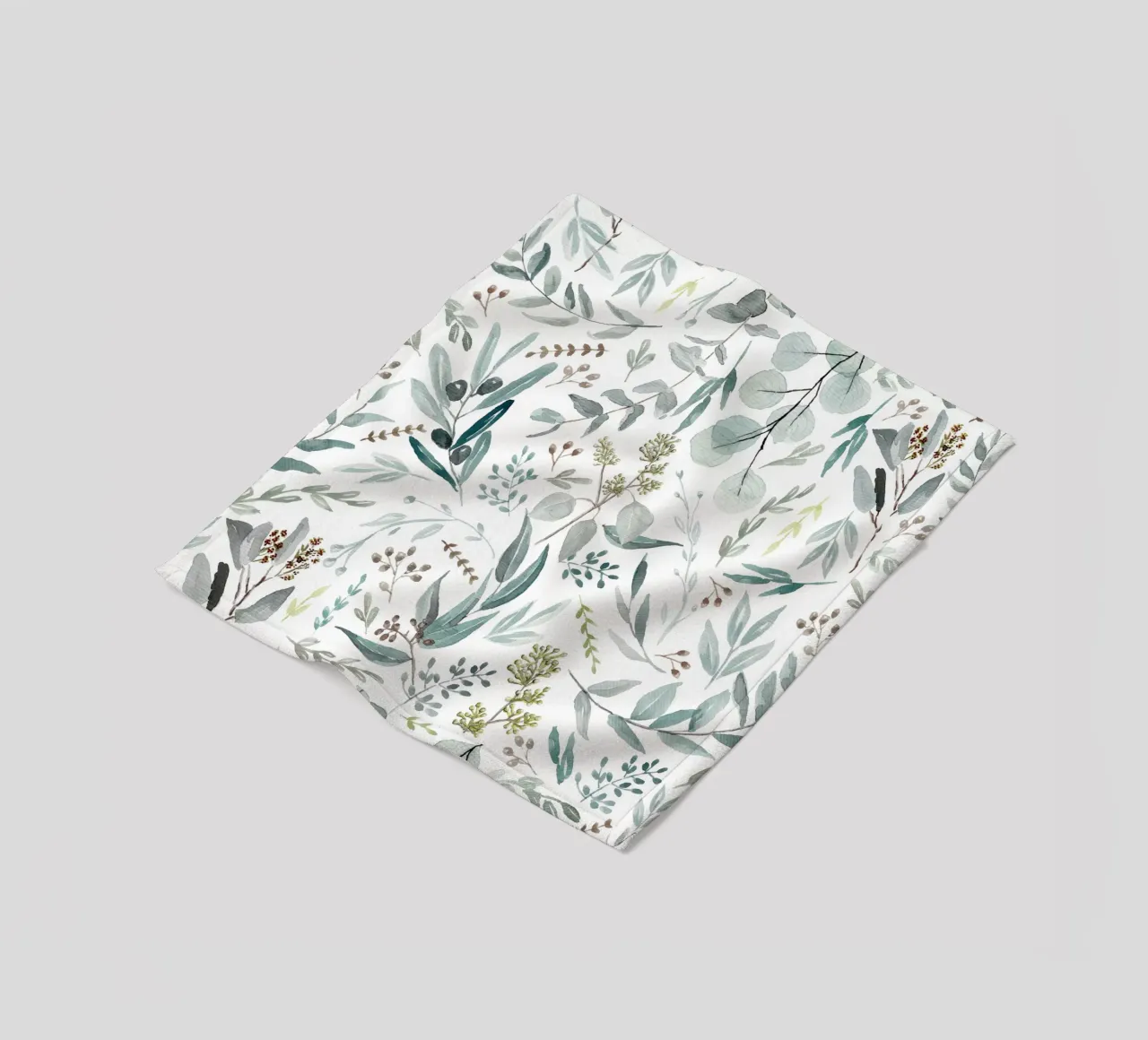 Eucalyptus Leaves Boho Pattern coperta in pile da anisillustration