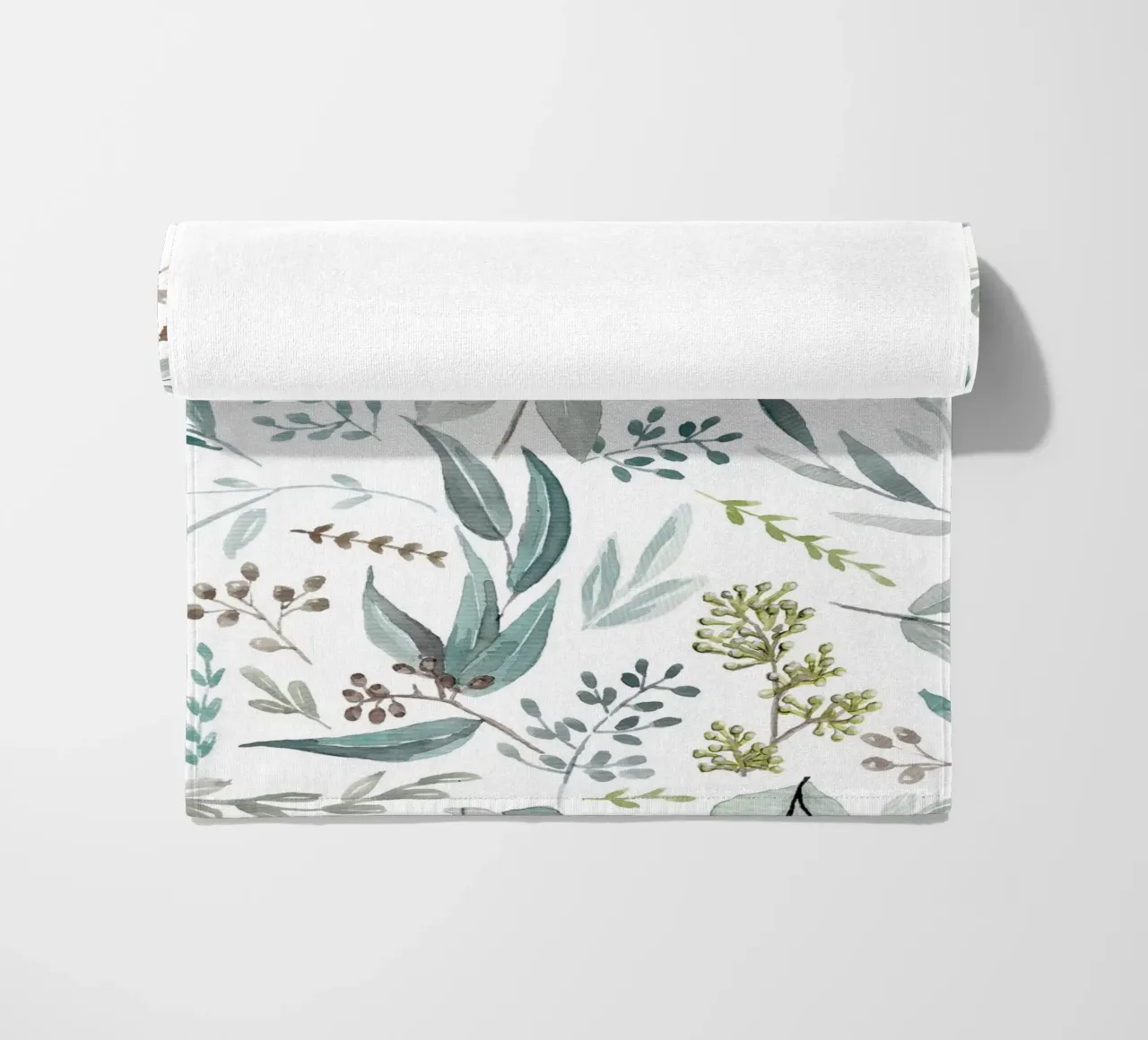 Eucalyptus Leaves Boho Pattern telo mare da anisillustration