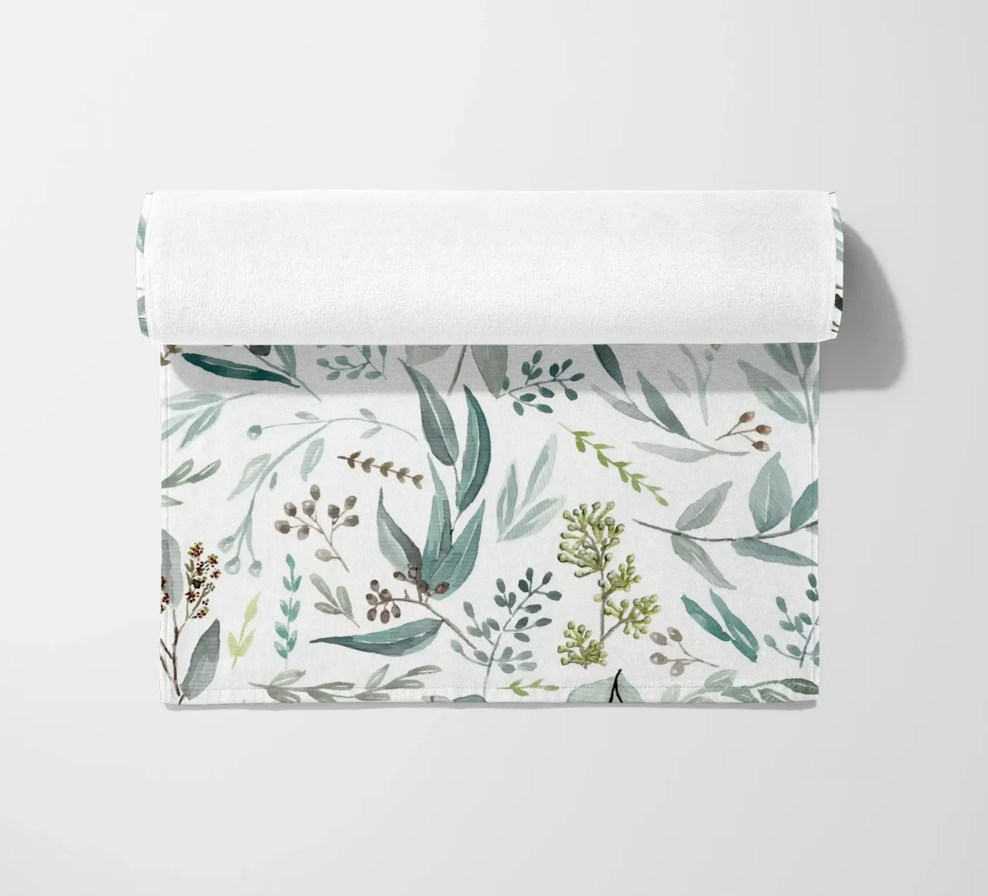 Eucalyptus Leaves Boho Pattern telo mare da anisillustration