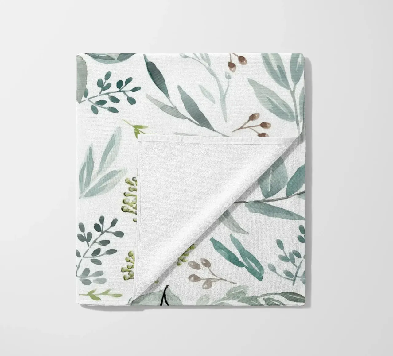 Eucalyptus Leaves Boho Pattern telo mare da anisillustration