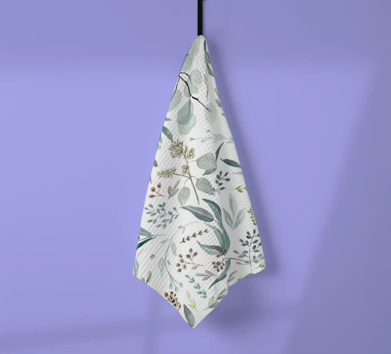 Eucalyptus Leaves Boho Pattern torchon de anisillustration