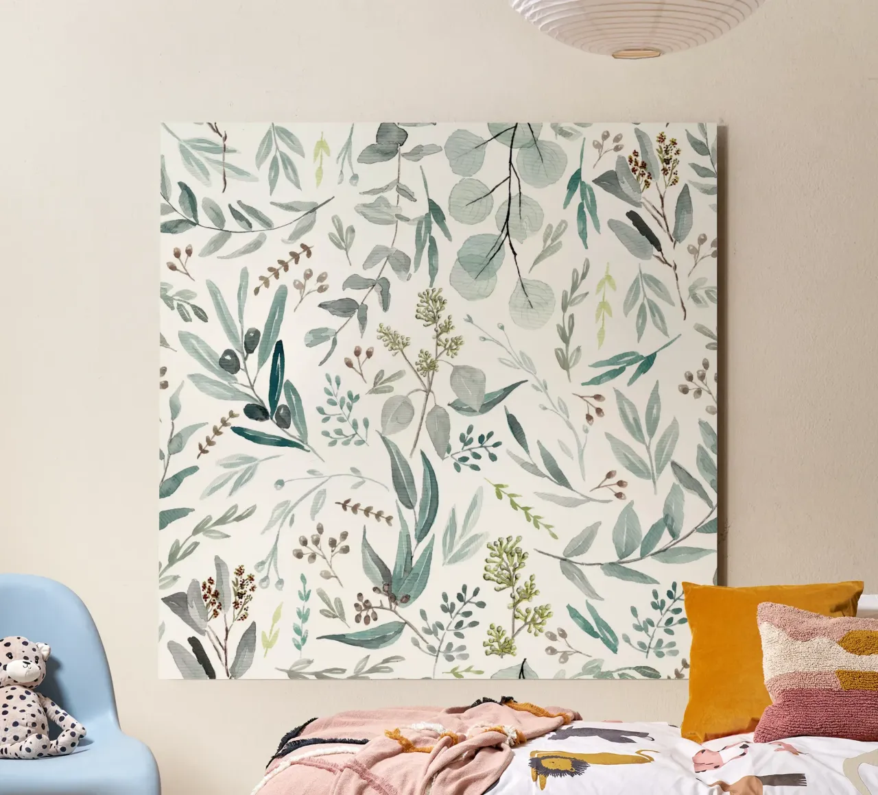 Eucalyptus Leaves Boho Pattern pannello forex da anisillustration
