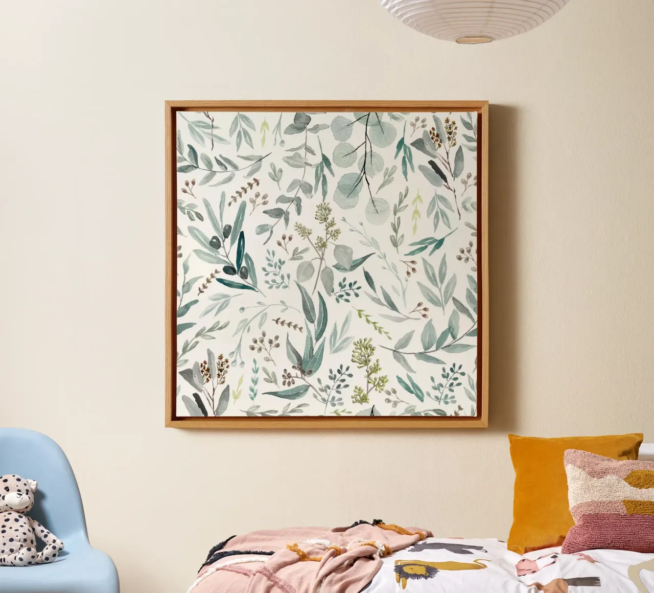 Eucalyptus Leaves Boho Pattern tela da anisillustration