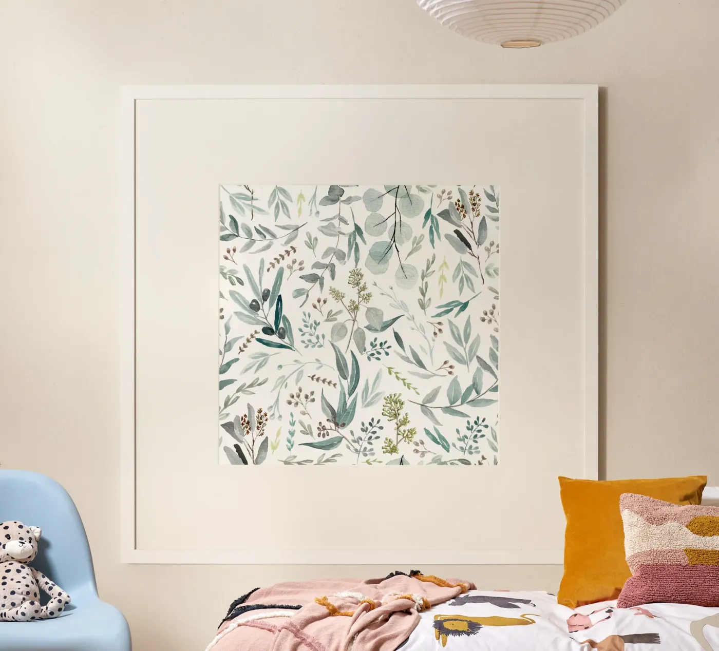 Eucalyptus Leaves Boho Pattern poster da anisillustration