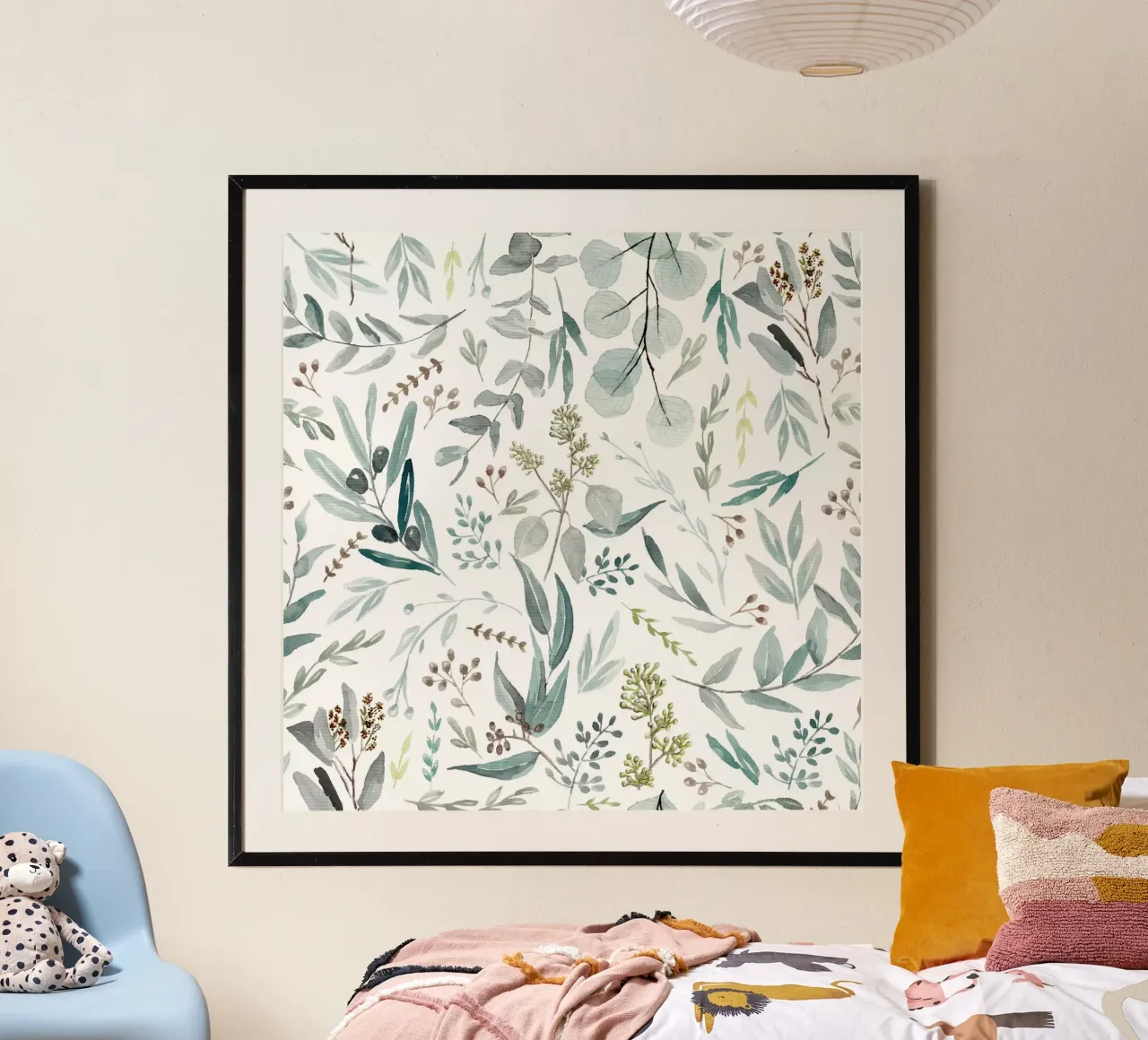 Eucalyptus Leaves Boho Pattern poster da anisillustration