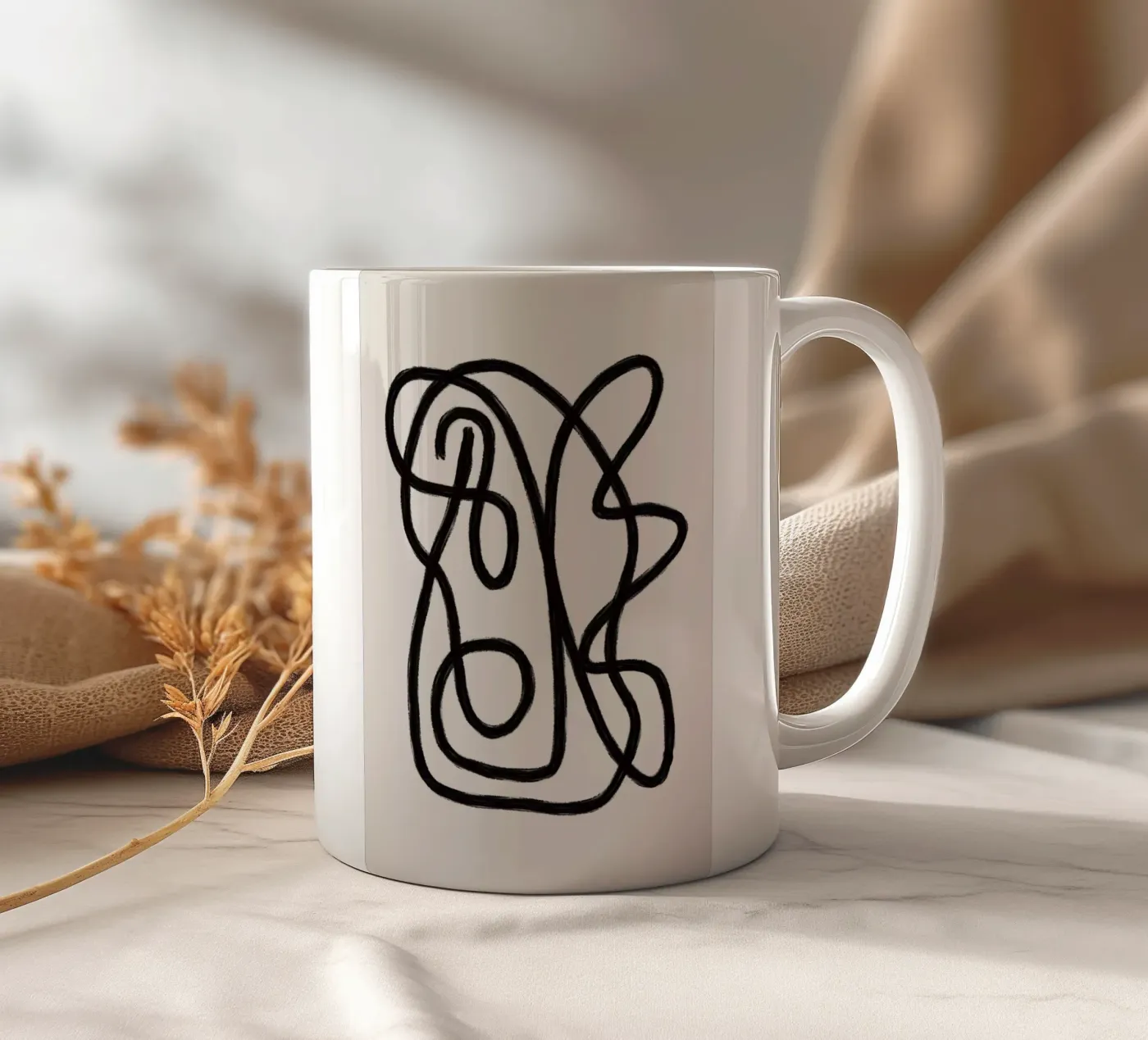 Scribbles 2 Keramik Tasse von Studio Memb