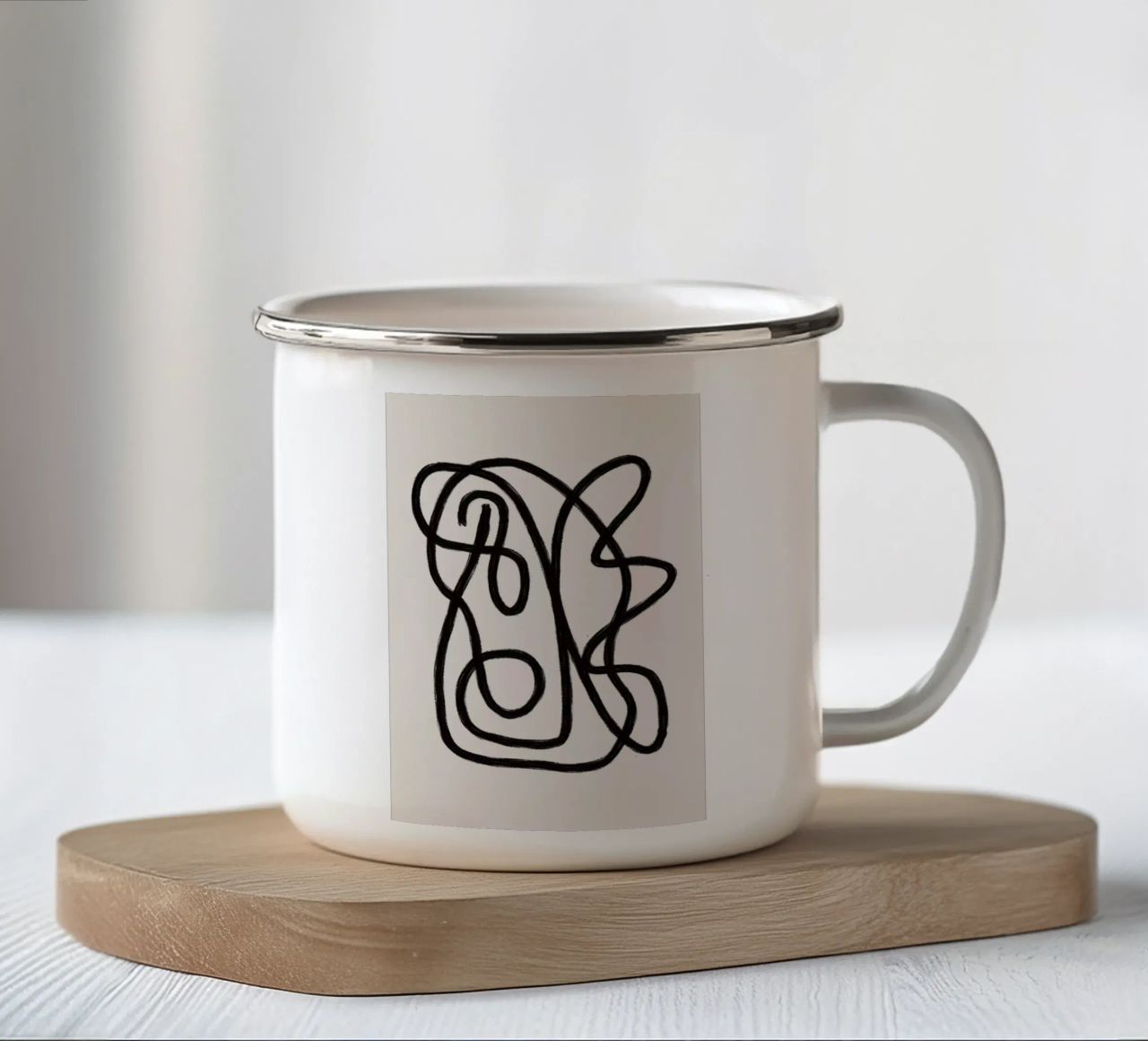 Scribbles 2 tazza in smalto da Studio Memb