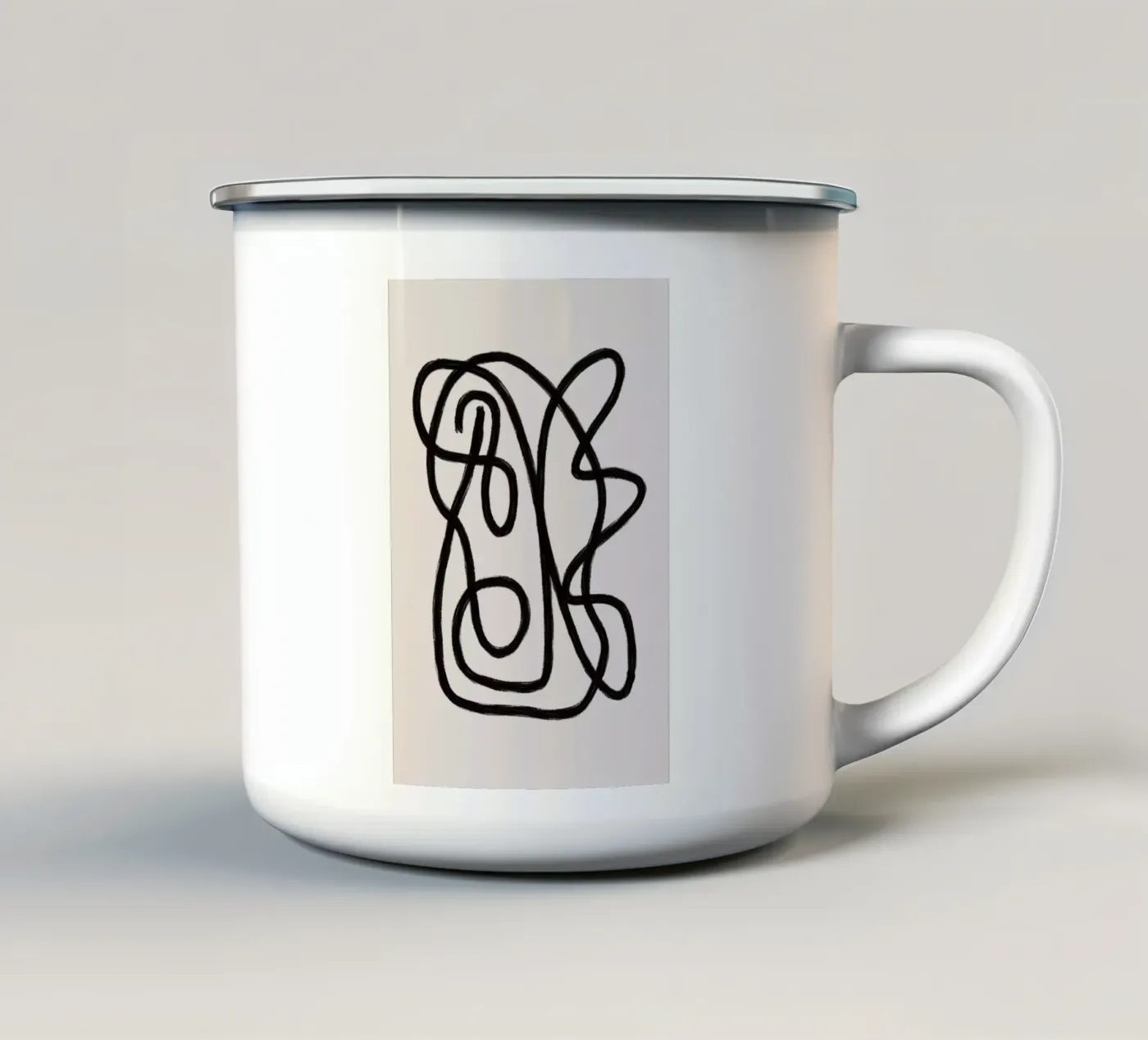 Scribbles 2 enamel mug by Studio Memb