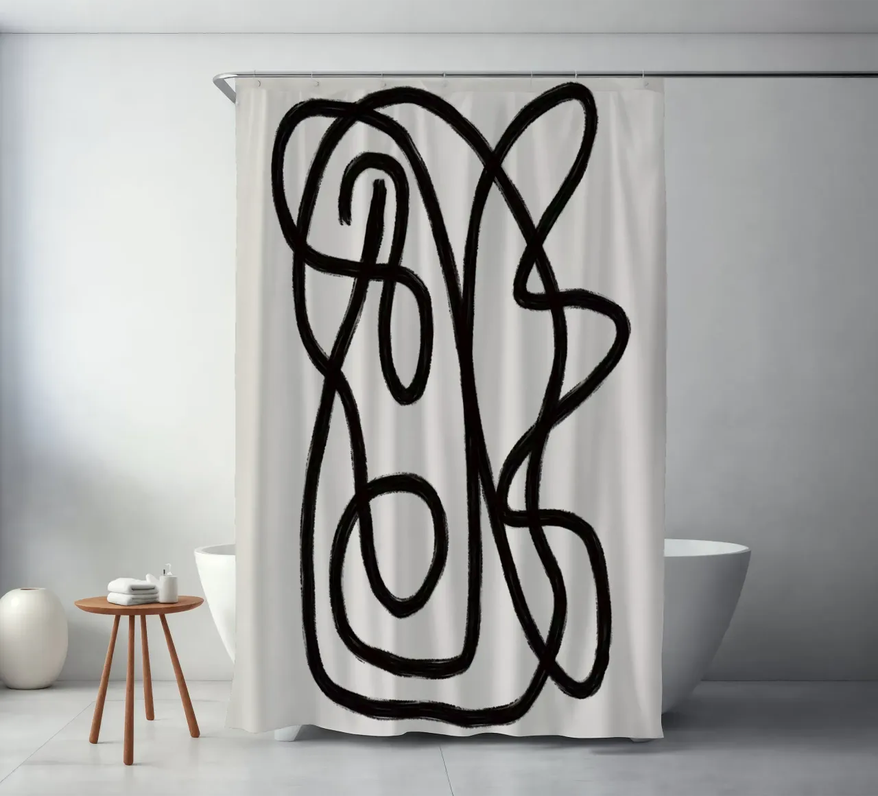 Scribbles 2 douchegordijn van Studio Memb