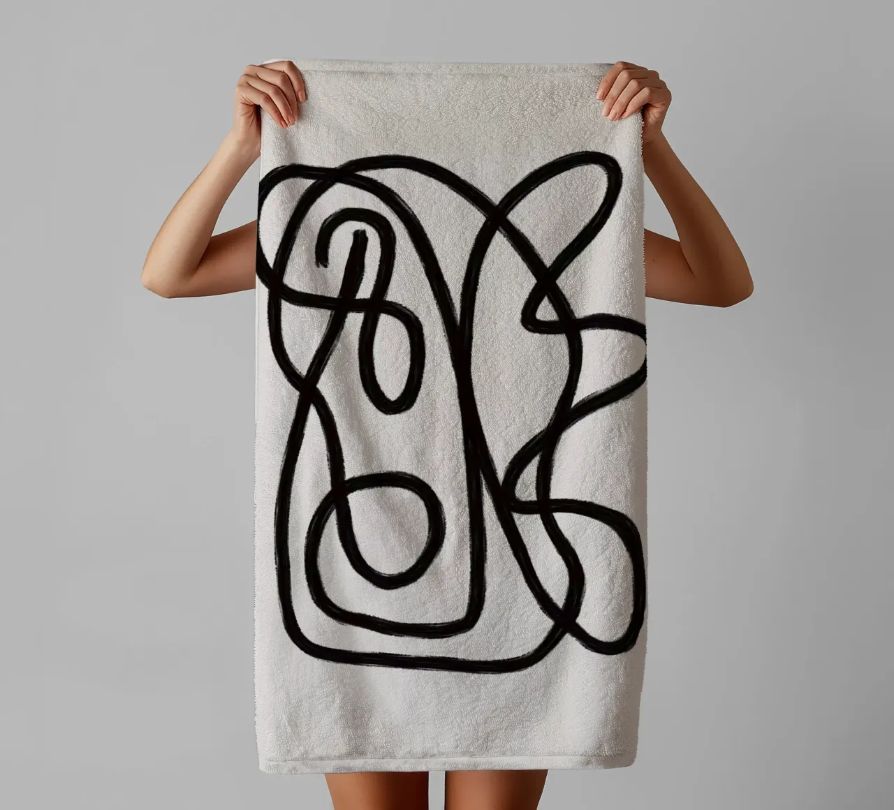 Scribbles 2 badhanddoek van Studio Memb