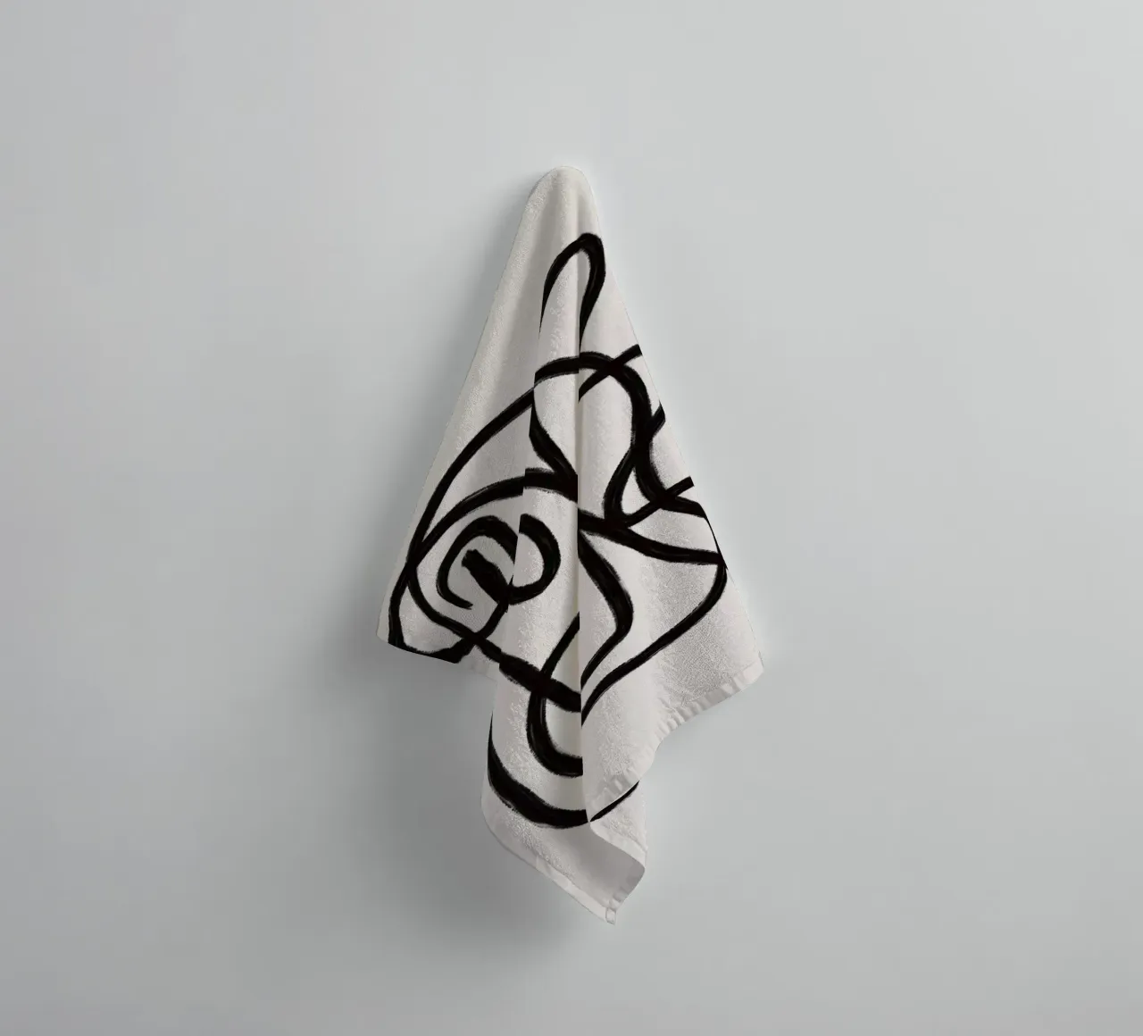 Scribbles 2 badhanddoek van Studio Memb