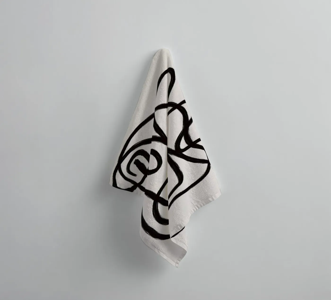 Scribbles 2 badhanddoek van Studio Memb