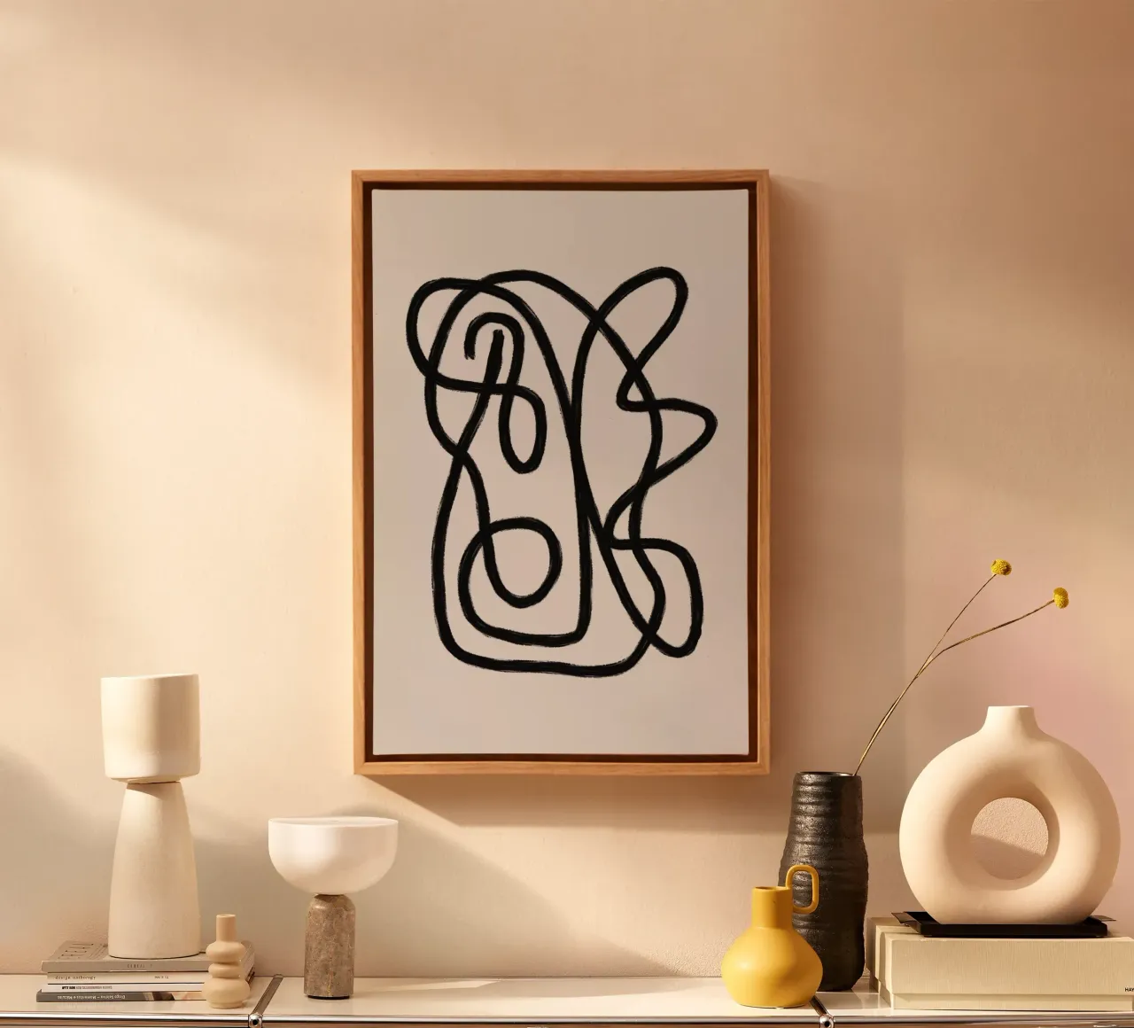 Scribbles 2 canvas with Floater frame by Studio Memb