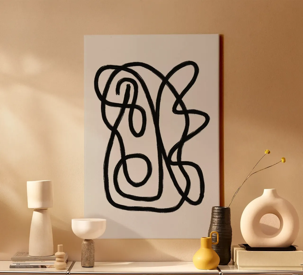 Scribbles 2 canvas with Floater frame by Studio Memb