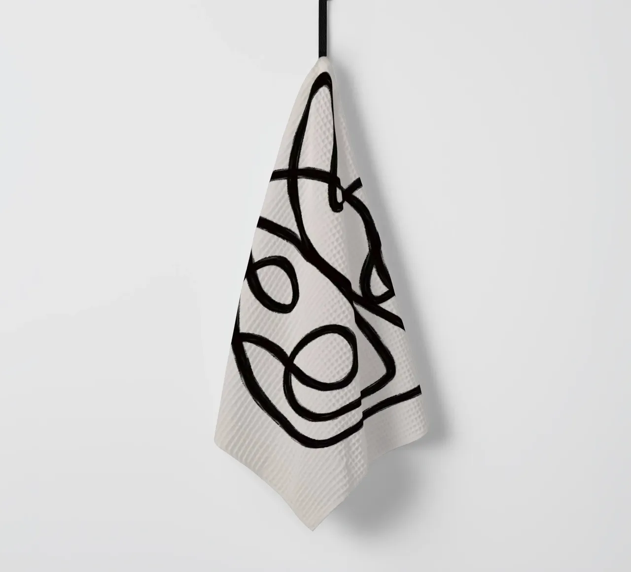 Scribbles 2 tea towel by Studio Memb