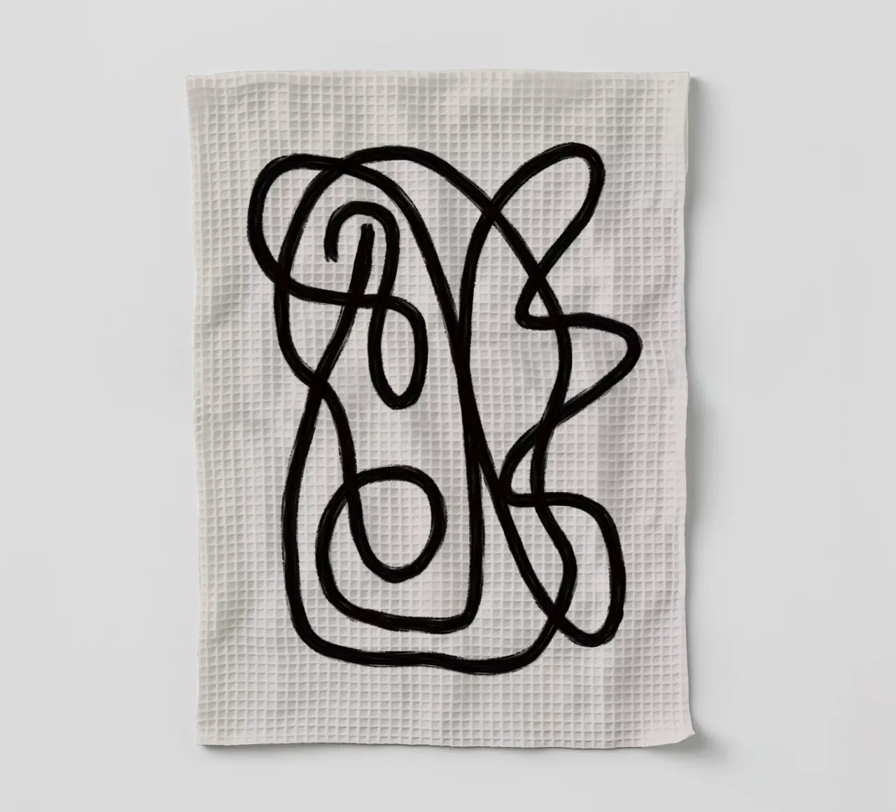 Scribbles 2 tea towel by Studio Memb