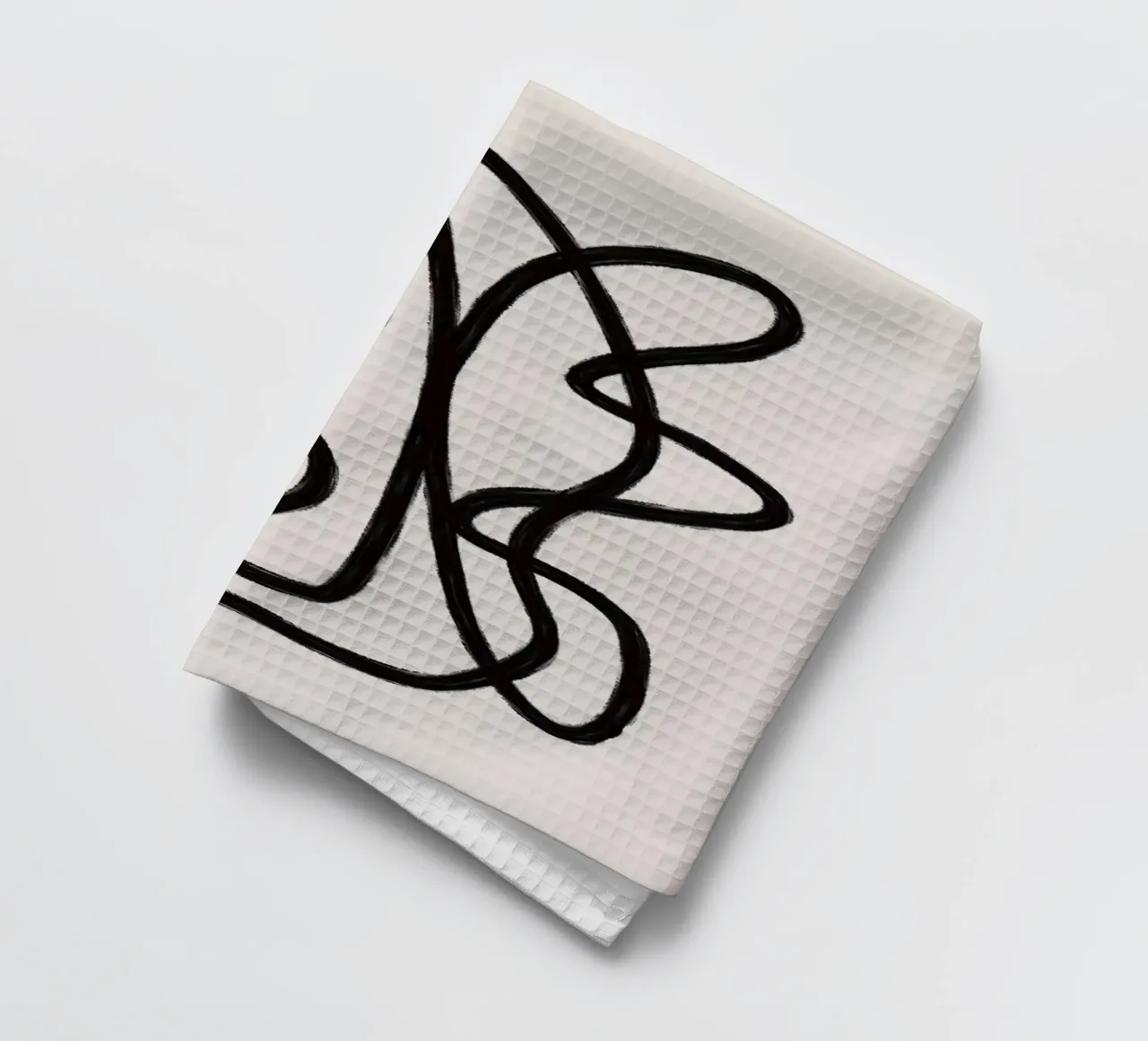 Scribbles 2 tea towel by Studio Memb