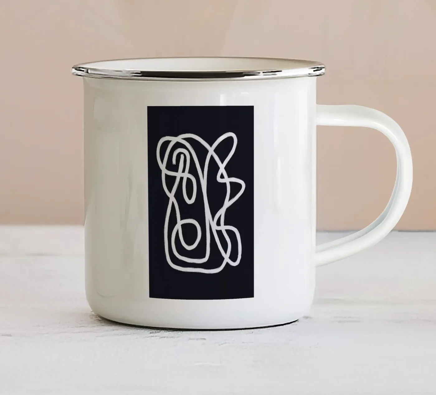 Scribbles 2X enamel mug by Studio Memb