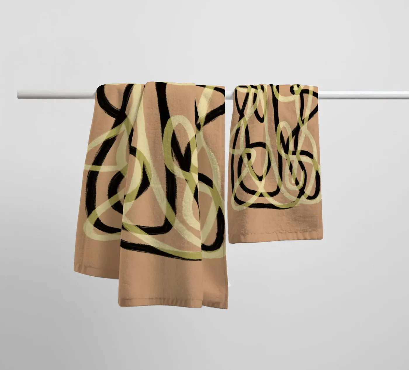 Scribbles 3 badhanddoek van Studio Memb