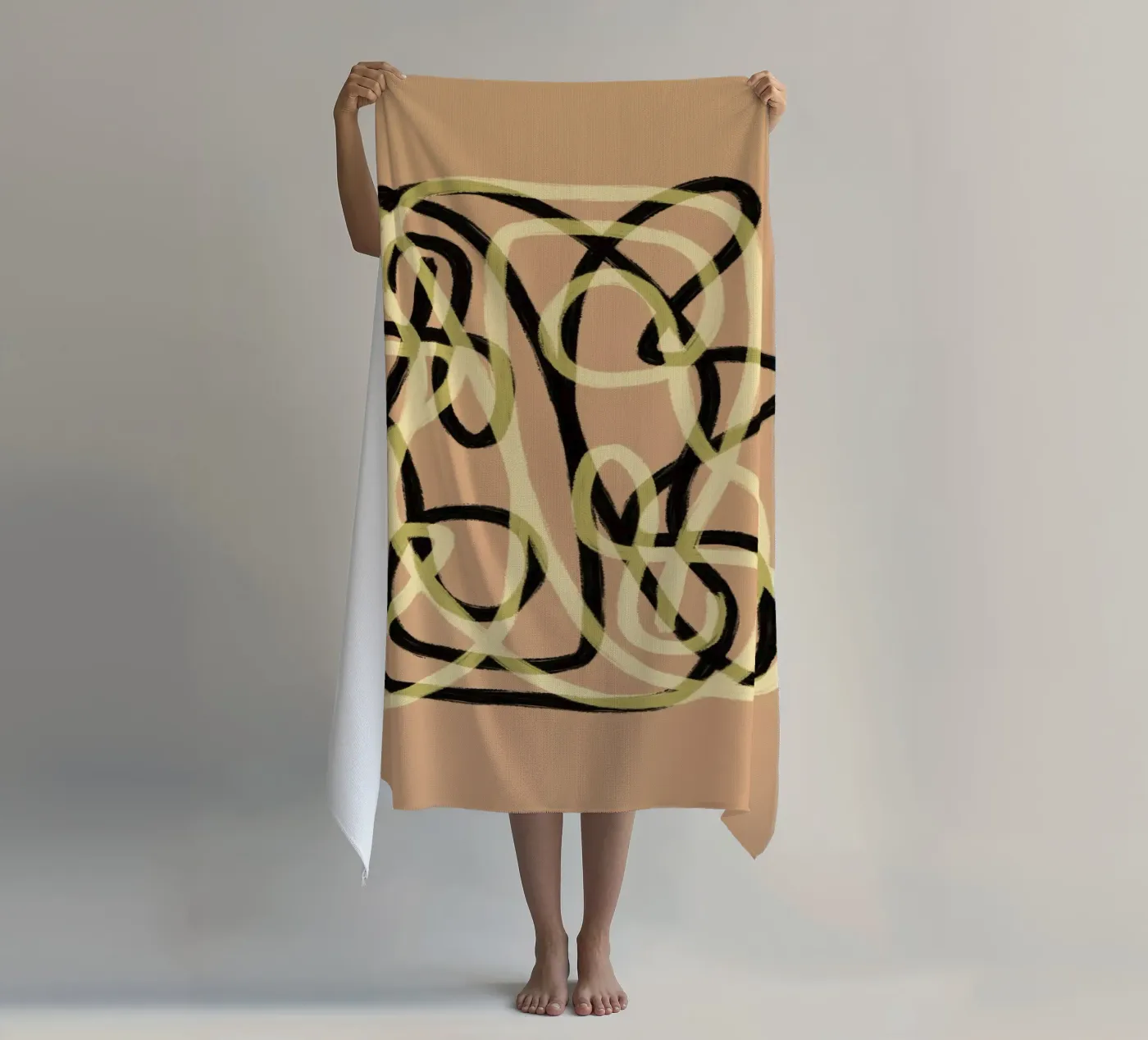 Scribbles 3 beach towel by Studio Memb
