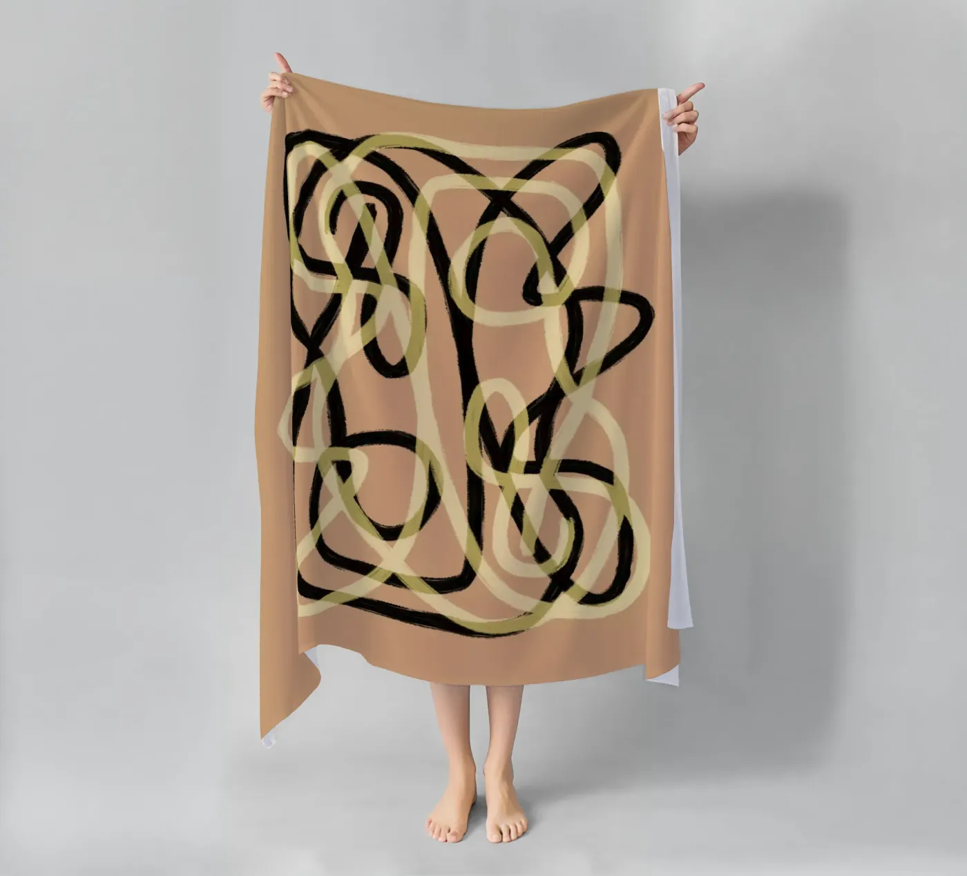Scribbles 3 beach towel by Studio Memb