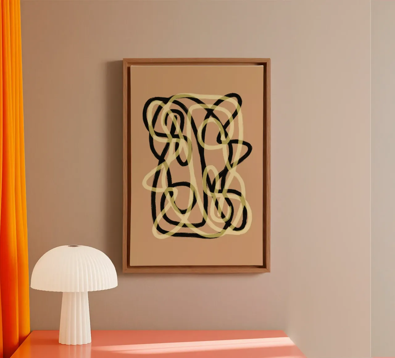 Scribbles 3 tela con Cornice a cassetta da Studio Memb