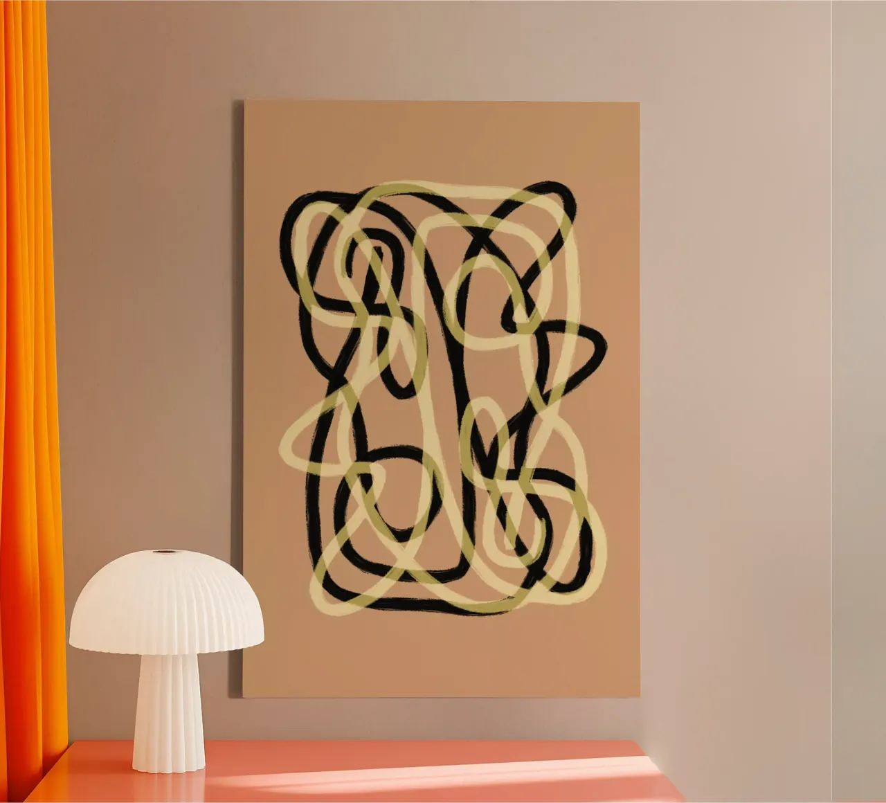 Scribbles 3 tela con Cornice a cassetta da Studio Memb