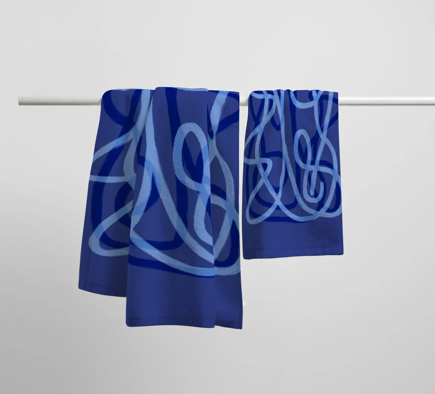 Scribbles 3X badhanddoek van Studio Memb