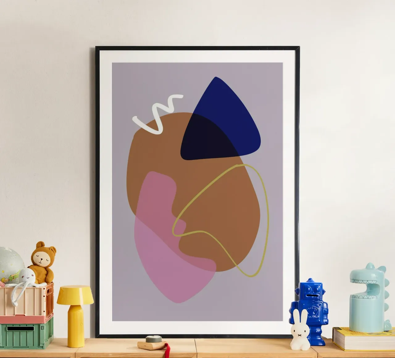 Shapes 11 poster con telaio in legno da Studio Memb