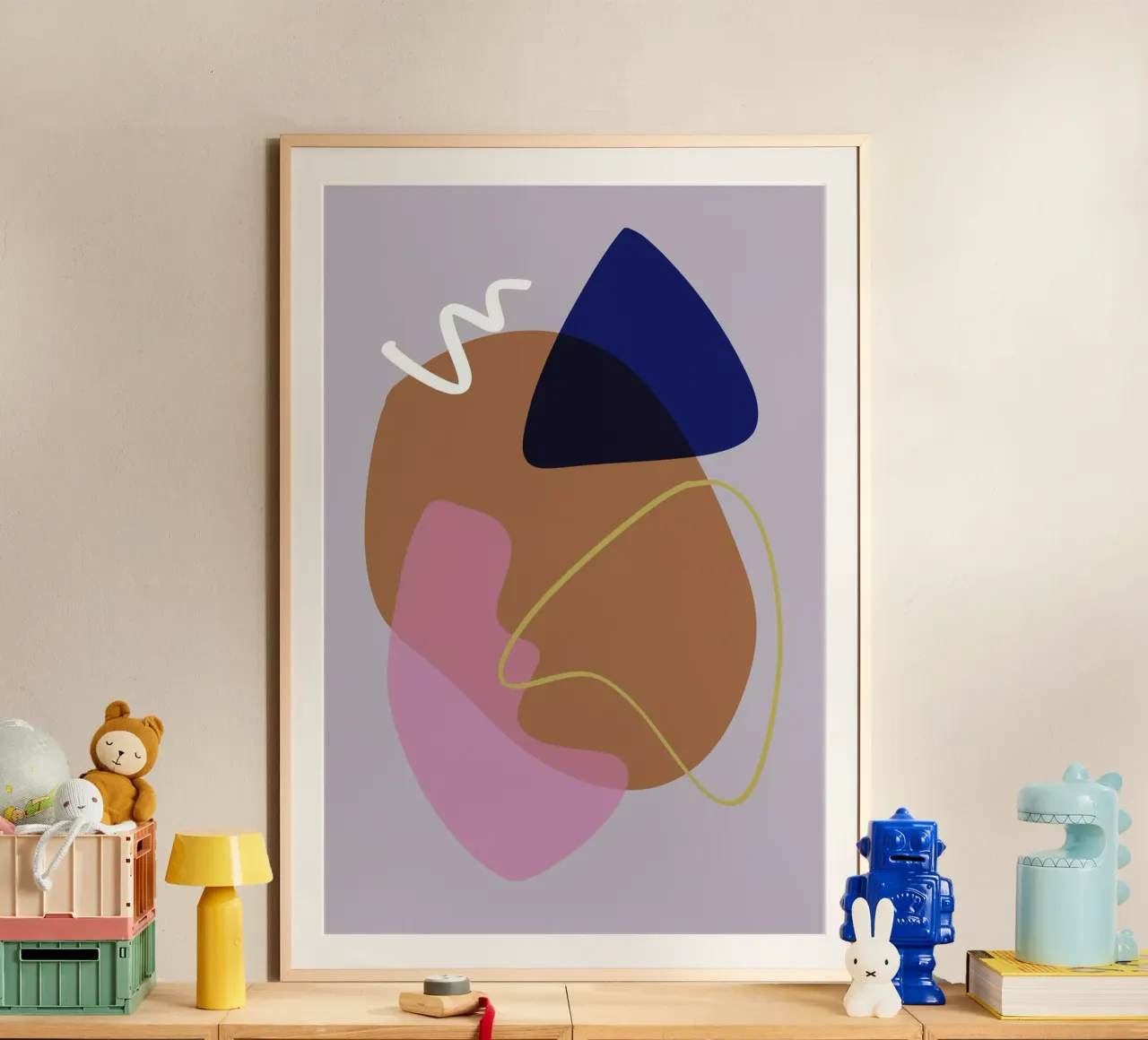 Shapes 11 poster con telaio in legno da Studio Memb