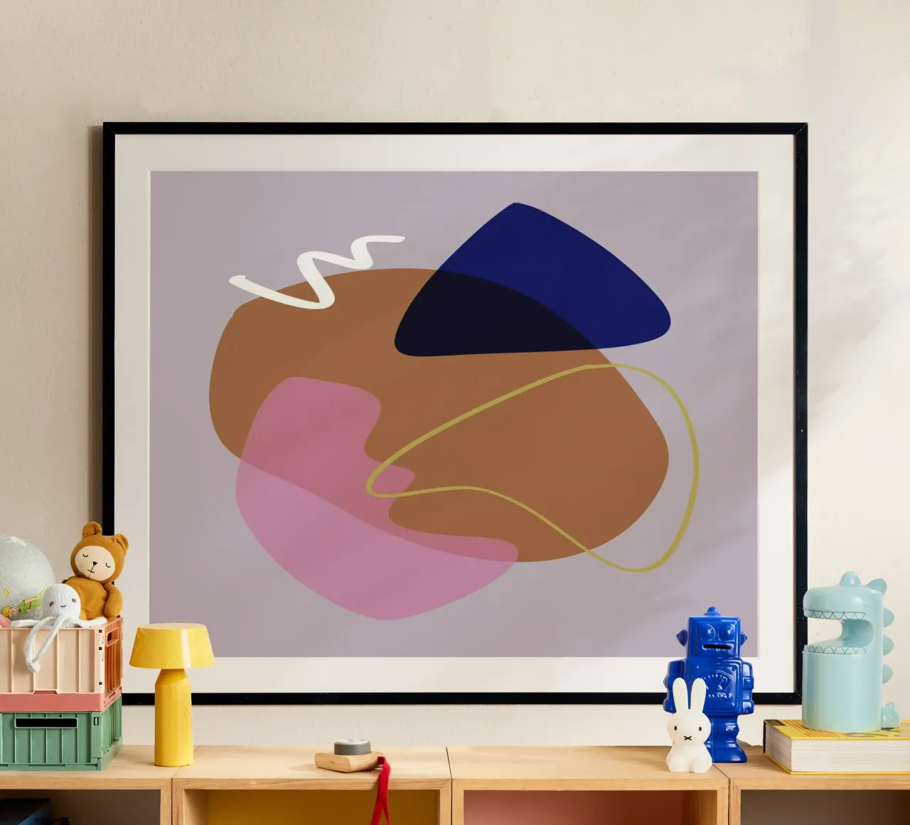 Shapes 11 poster con telaio in legno da Studio Memb