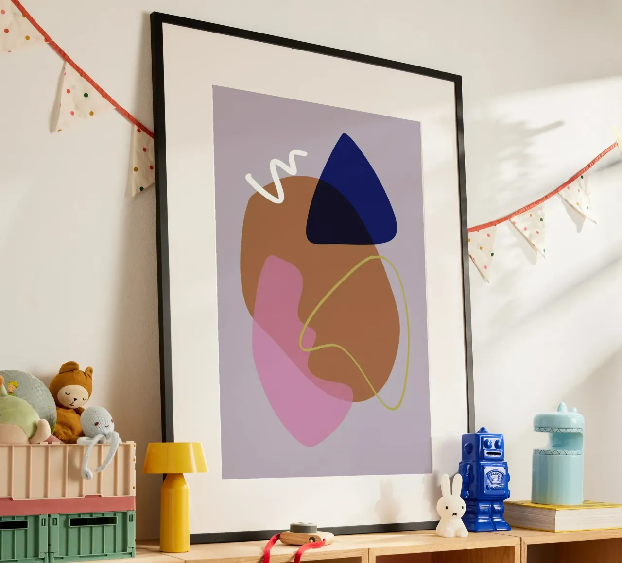 Shapes 11 poster con telaio in legno da Studio Memb