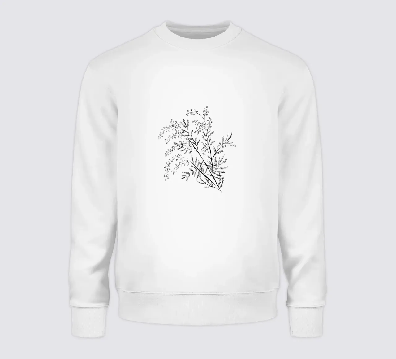 Acacia Branch Minimalist Drawing felpa da anisillustration