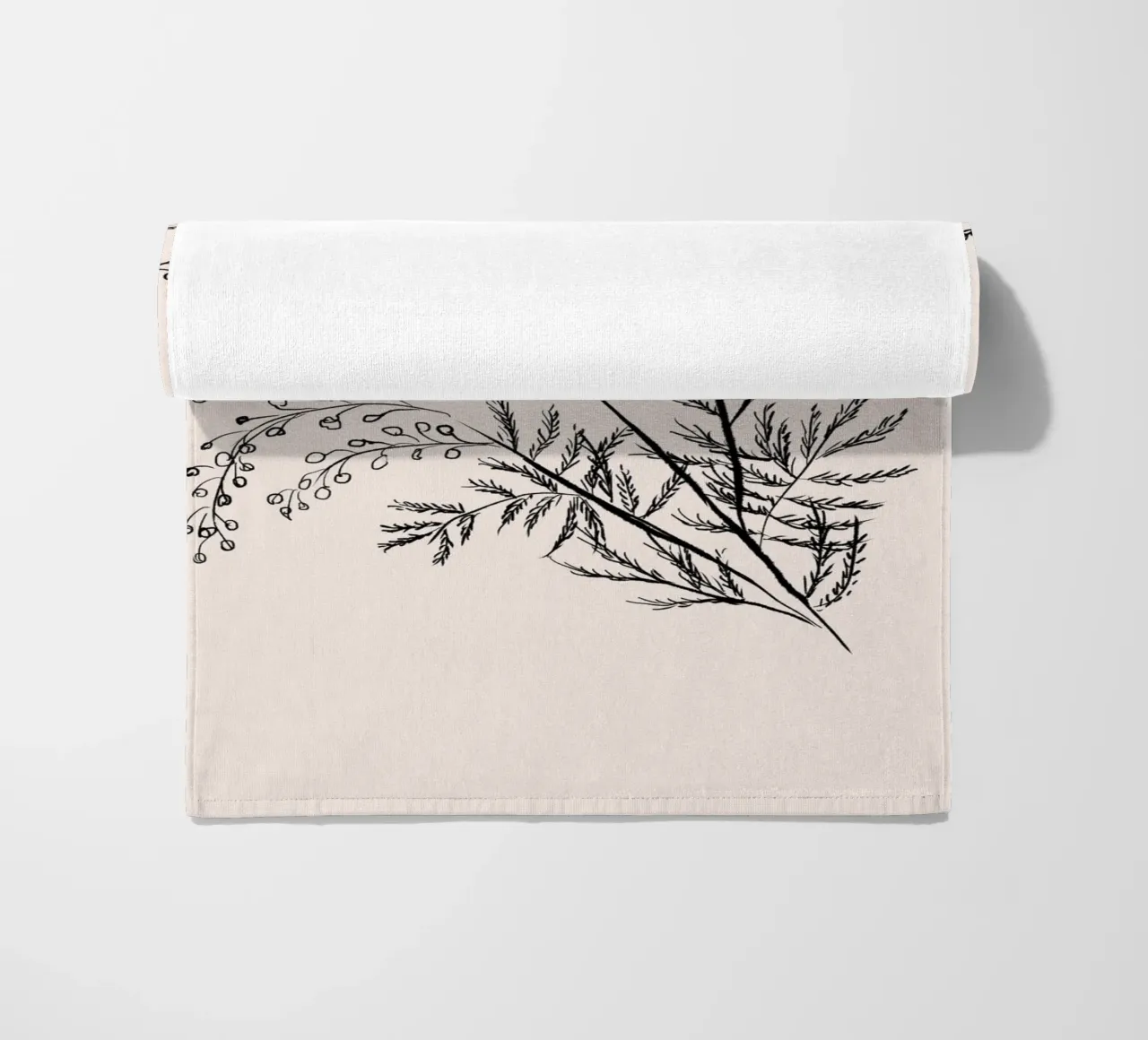Acacia Branch Minimalist Drawing telo mare da anisillustration