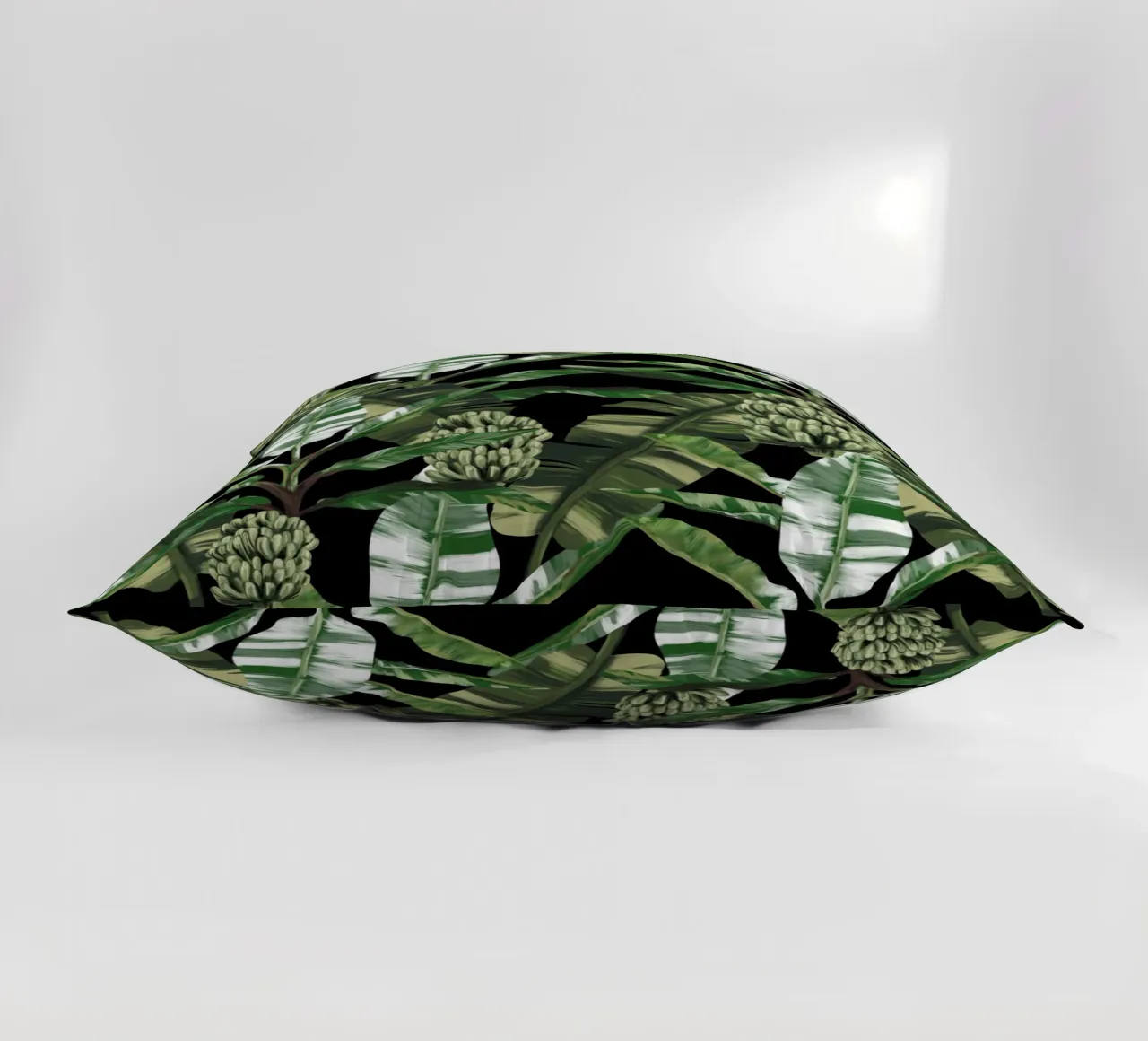 Tropical leaves Green Pattern cuscino da anisillustration